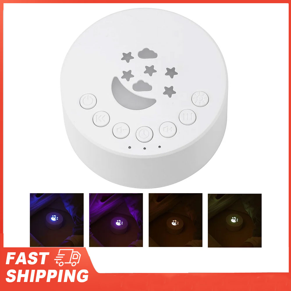 Baby Sound Machine White - ベビー睡眠マシン デスクトップ ホワイトノイズ サウンドマシン 赤ちゃんの睡眠用 18種類の心地よい音