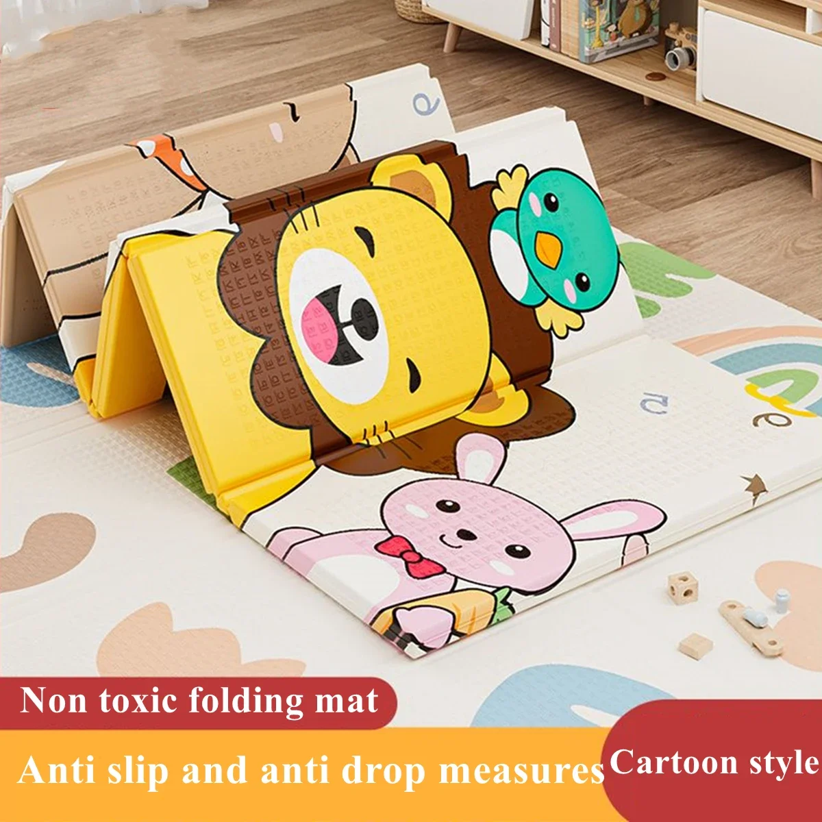 非毒性ベビープレイマット折りたたみ式教育用子供用カーペット保 - Baby Nursery Mat のレビューと価格