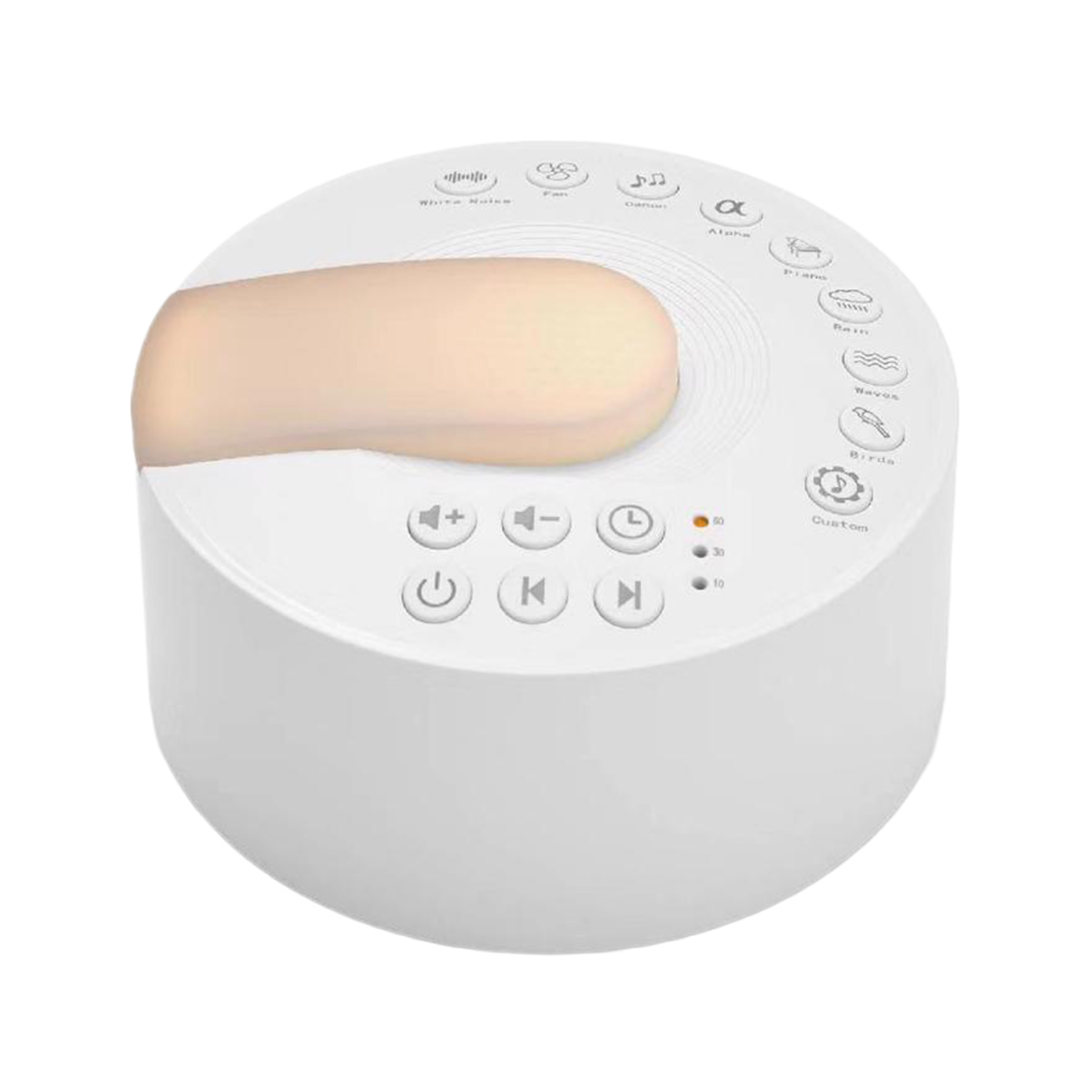 充電式ホワイトノイズマシン睡眠用サウンドマシン赤ちゃん大人用 - Baby Sound Machine White のレビューと価格