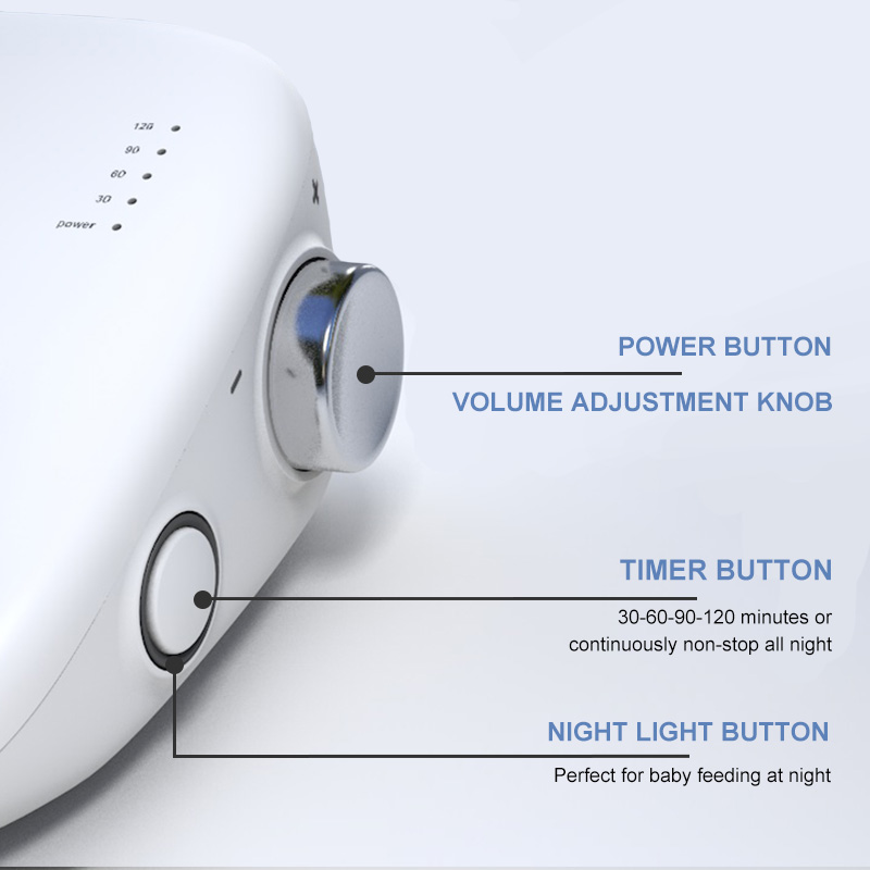 ホワイトノイズマシン USB充電式 ホワイトノイズサウンドマ - Baby Sound Machine White のレビューと価格
