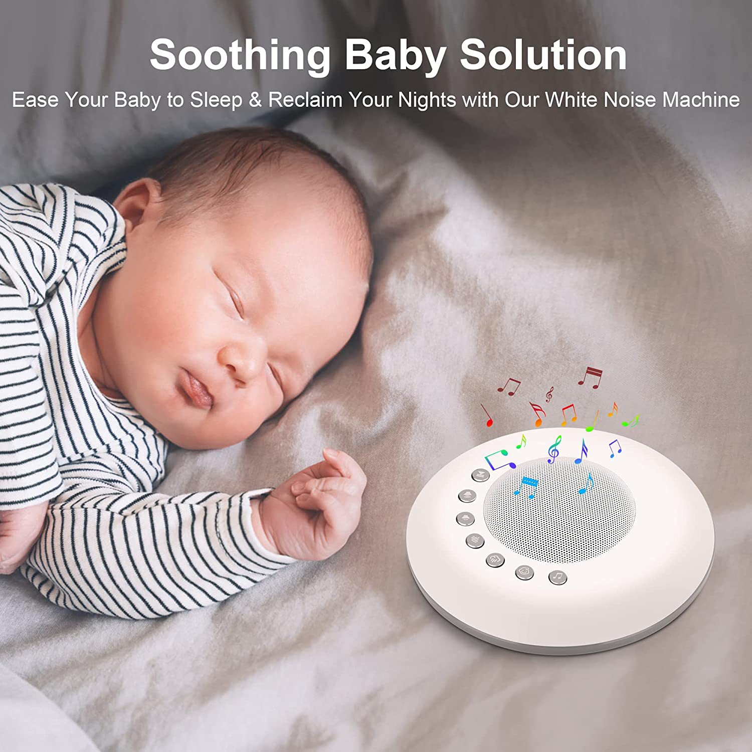 赤ちゃん用ホワイトノイズサウンドマシン 28種類の心地よい音 - Baby Sound Machine White のレビューと価格