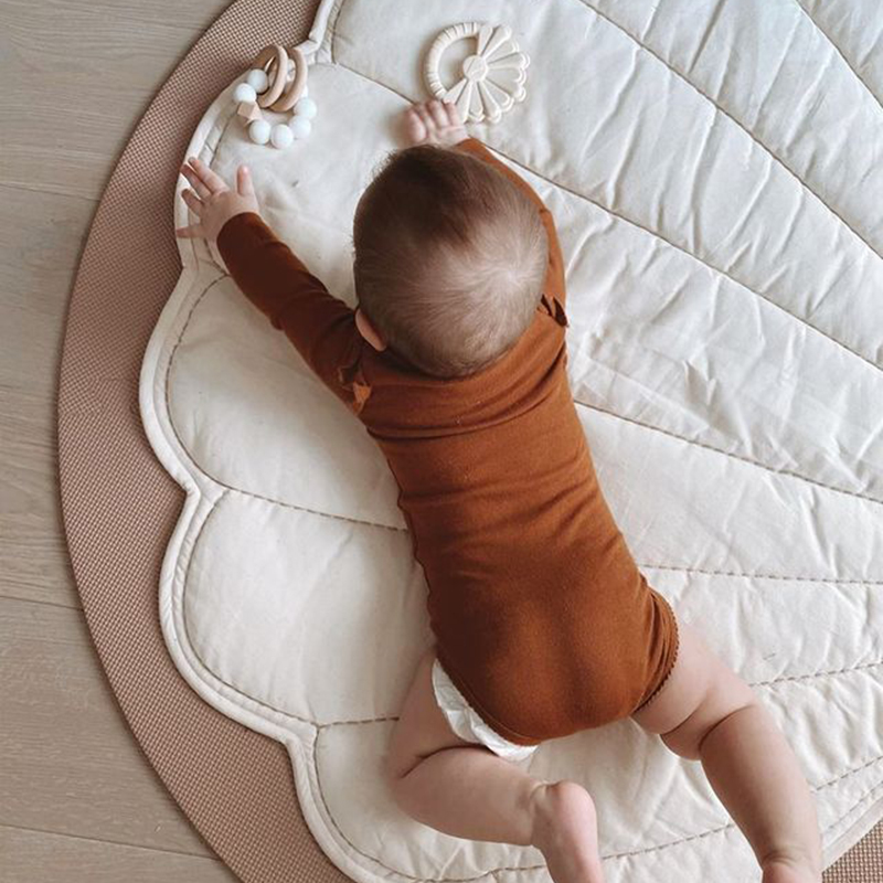 北欧風シェル型ベビープレイマット ソフトコットン製クロールマ - Baby Nursery Mat のレビューと価格