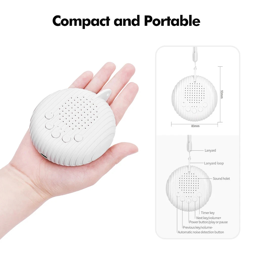 新しいホワイトノイズサウンドマシンポータブルベビー睡眠マシン - Baby Sound Machine White のレビューと価格