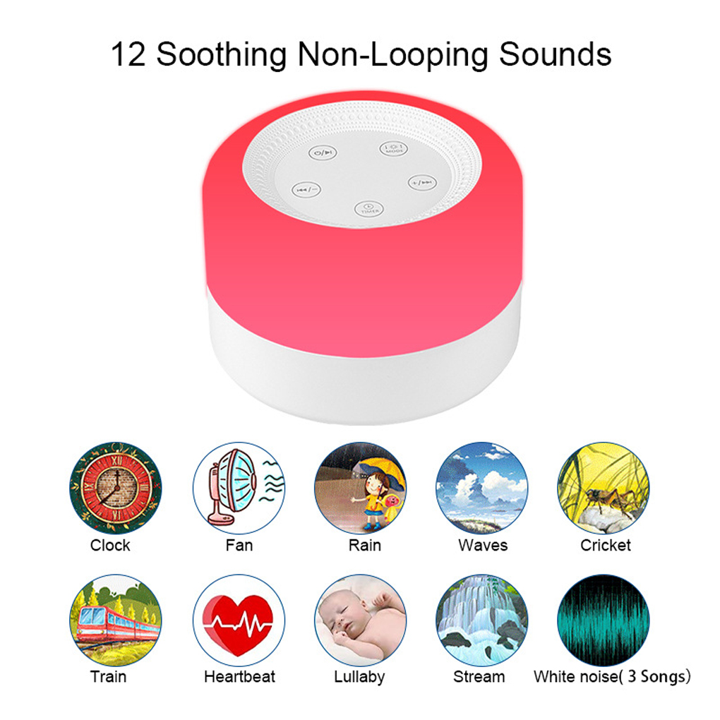 ベビーホワイトノイズマシン おやすみ調整可能なナイトライト  - Baby Sound Machine White のレビューと価格