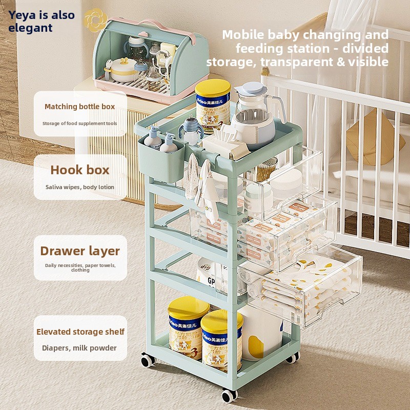 移動式ベビー収納カート 多段引き出しオーガナイザー 保育園用 - Baby Nursery Drawers のレビューと価格
