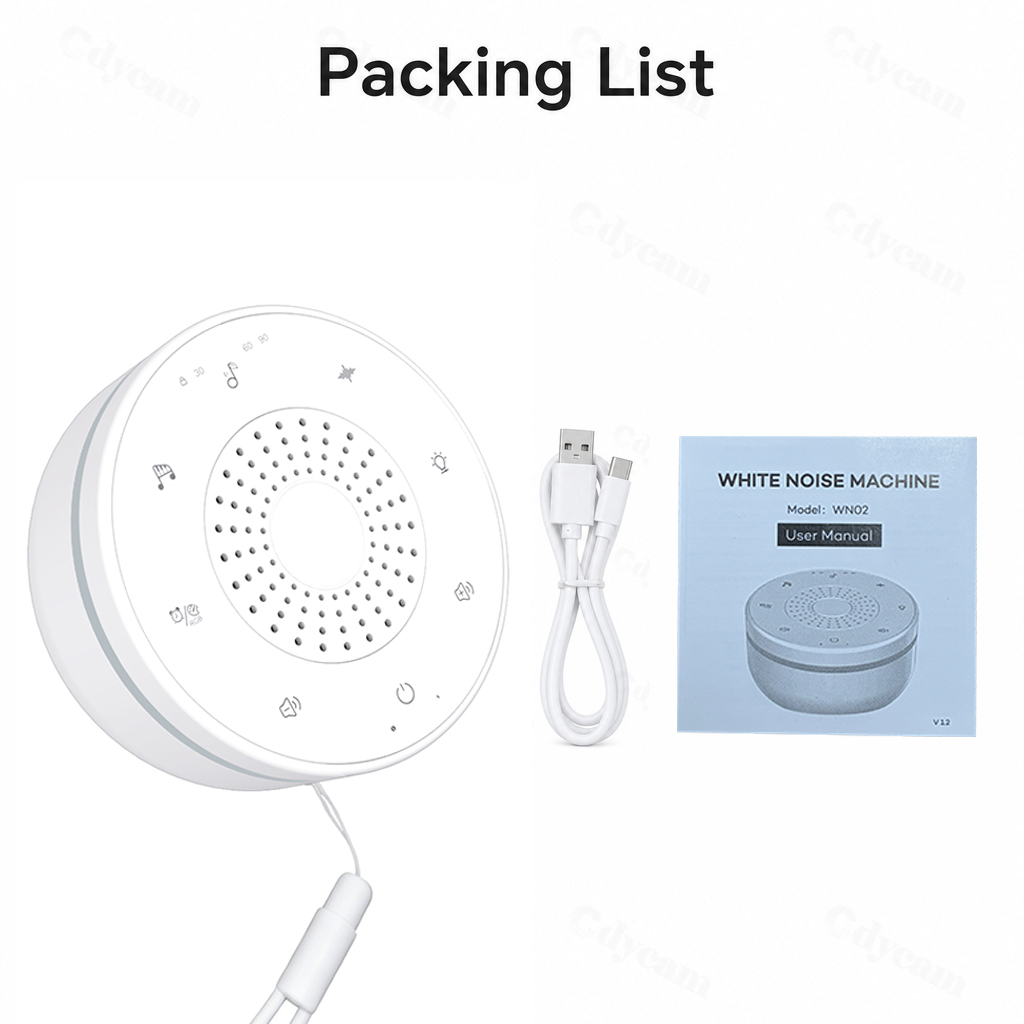 ベビーホワイトノイズマシン USB充電式 タイマー設定機能付 - Baby Sound Machine White のレビューと価格