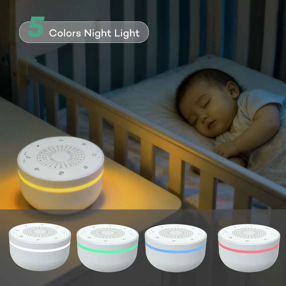 ベビーホワイトノイズマシン USB充電式 タイマー設定機能付 - Baby Sound Machine White のレビューと価格