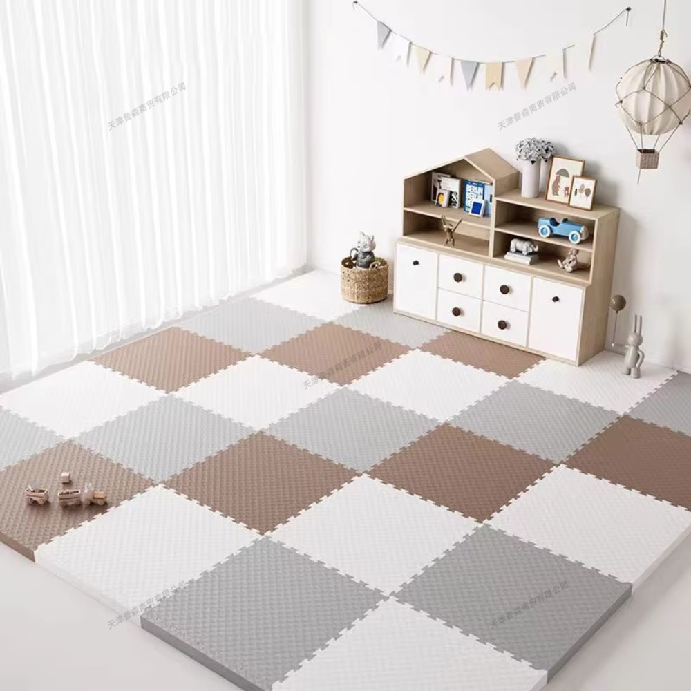 8枚セット 厚さ2.5cm ベビー プレイマット 60x60 - Baby Nursery Mat のレビューと価格