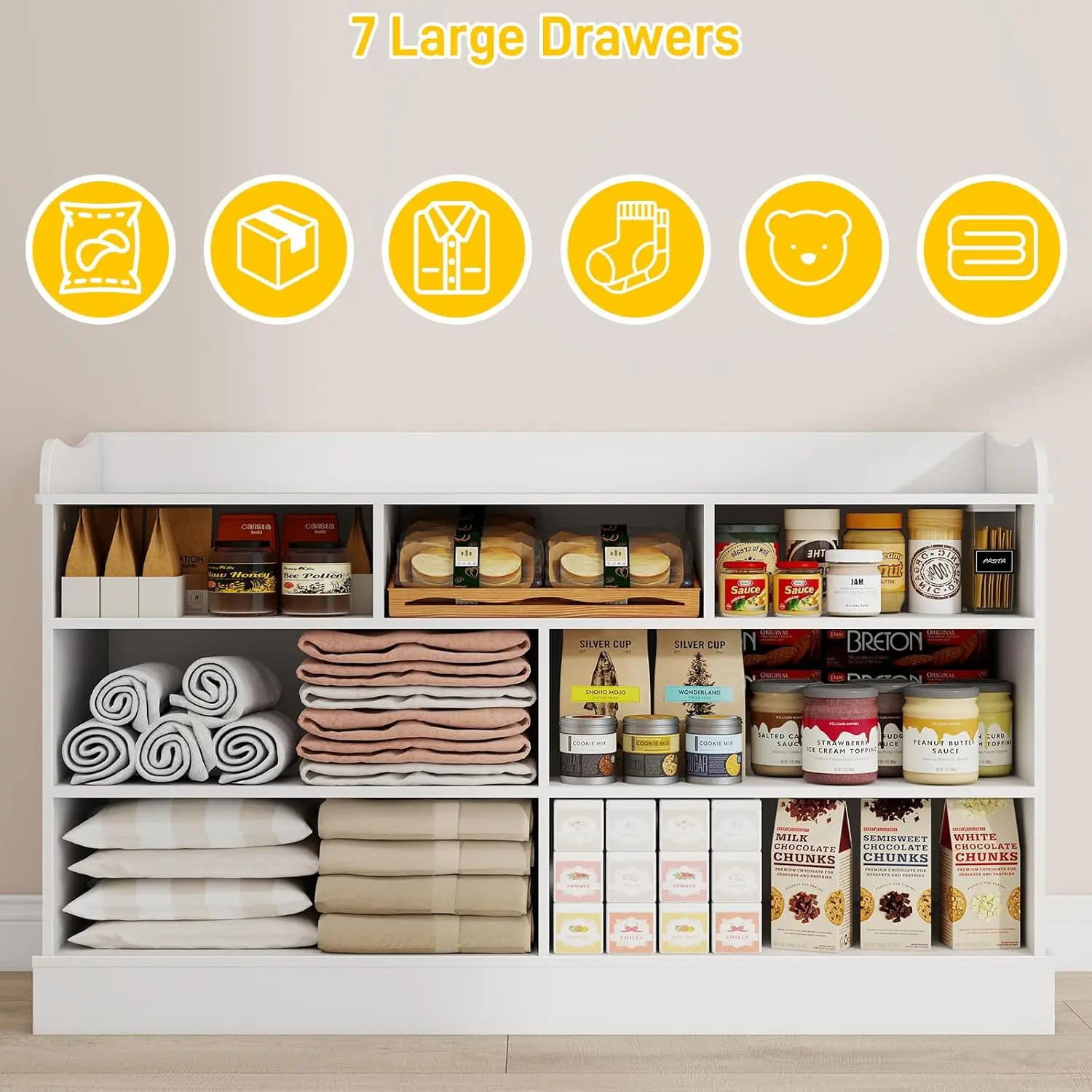 子供用ドレッサーキャビネット（7段引き出し付き）、保育園用お - Baby Nursery Drawers のレビューと価格