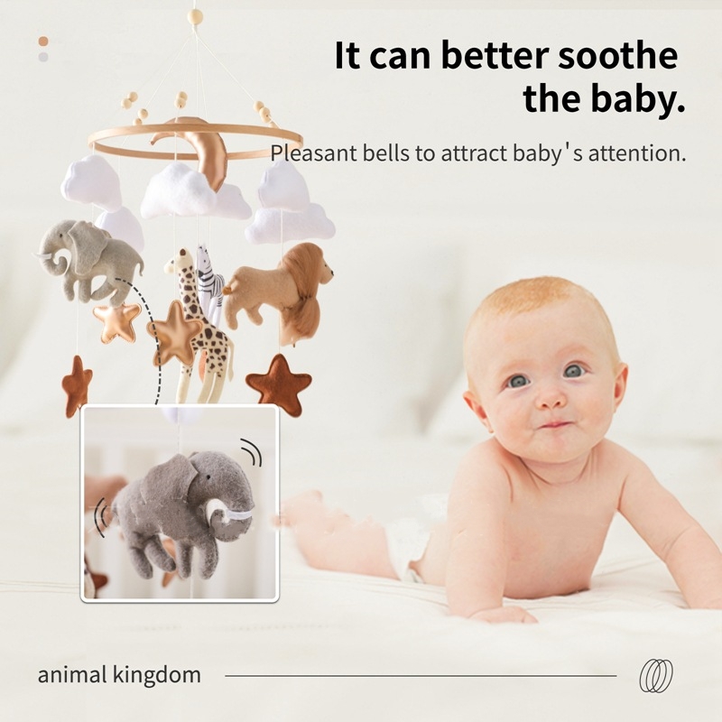 ホット販売北欧手作りフェルトジャングルサファリベビーベッドモ - Baby Nursery Modern のレビューと価格